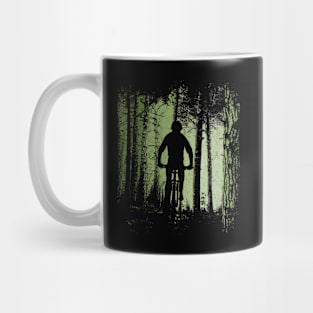 Twilight Forest Trail Cyclist Natural MTB Biker Mug